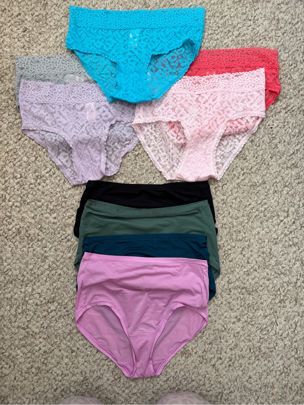 9 PAIRS SMALL 4-6 High-Waist Cotton Briefs & Lace Underwear